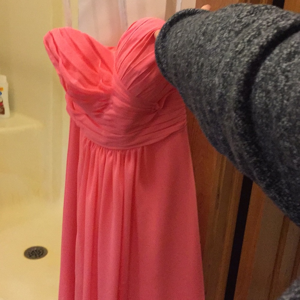 Strapless bridesmaid dress